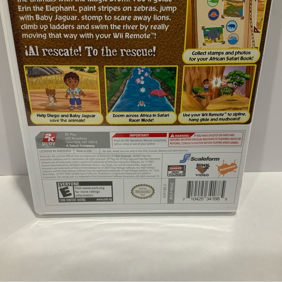 Go, Diego, Go Safari Rescue (Nintendo Wii, 2008) Action/Adventure Game w/Manual - Picture 3 of 5